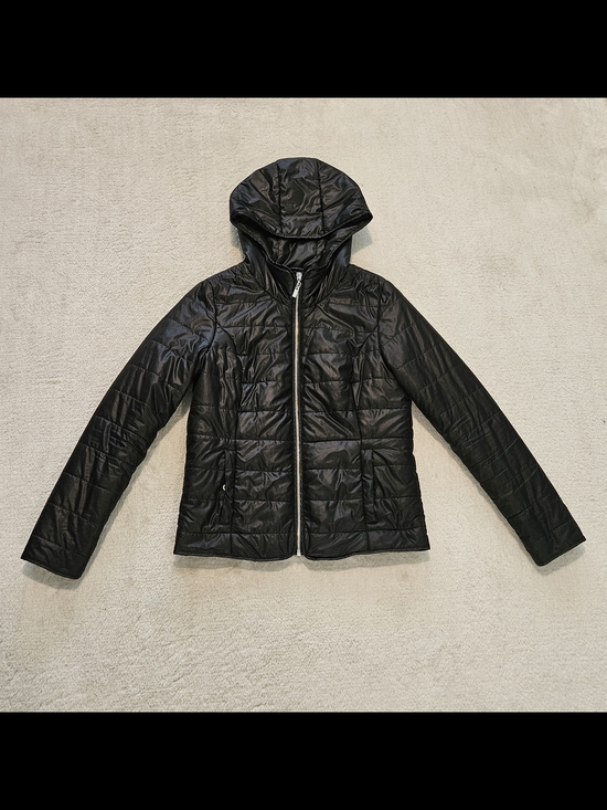 Mohito Jackets & Blazers - Black Quilted Hooded Puffer Jacket Size S Streetwear Casual Athleisure Spring